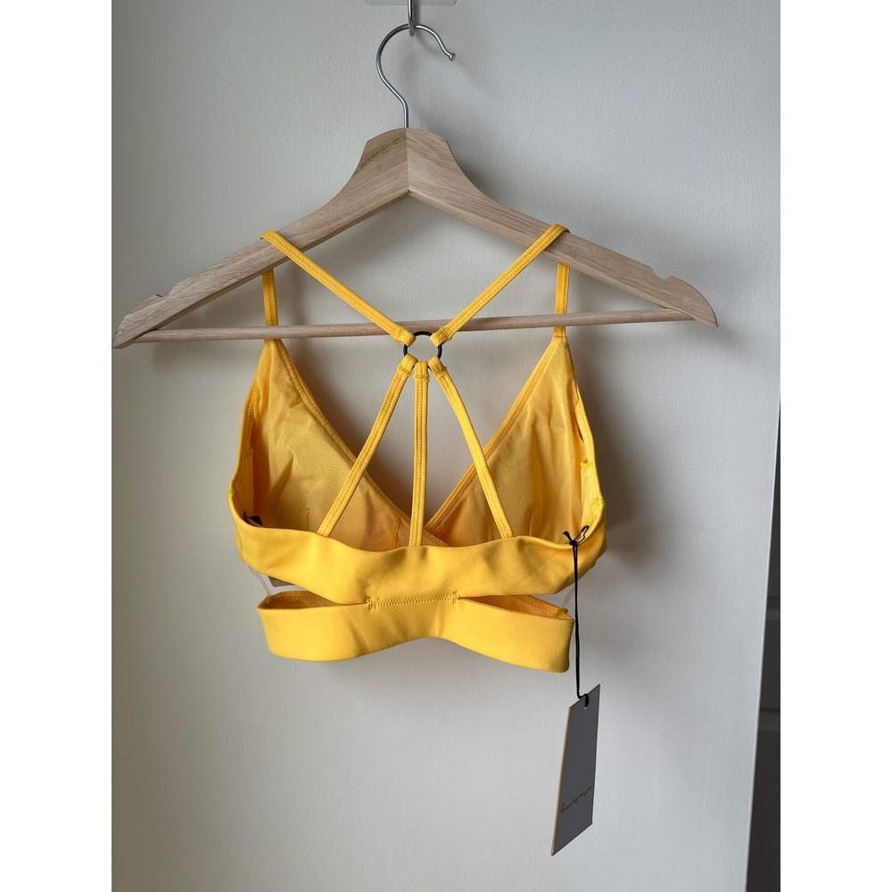 Lovewave Marigold Yellow Luka Activewear Set Strappy Sports Bra and Leggings NEW - Picture 5 of 8